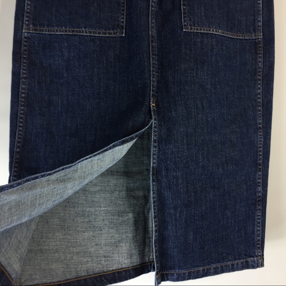 J.Crew Pencil Skirt Dark Wash - Picture 6 of 7